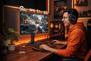 Bild zu Monitoren Beamers: 24,5-inch gamingmonitor met 1080p en tot 260 Hz voor scherpe prijs bij AOC