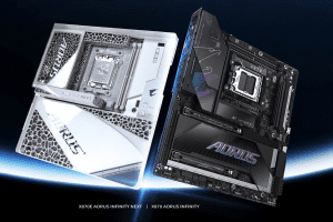 Bild zu Moederborden: Gigabyte Aorus X870 Infinity: ge-3D-printe metalen heatsinks of geroteerde CPU-socket voor ultrasnel geheugen