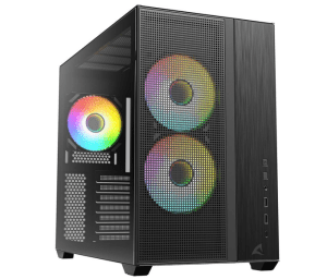 Bild zu Behuizingen: Sharkoon showt no-nonsense zwarte kasten met voorgeïnstalleerde RGB-fans